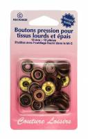 BOUTONS PRESSION 15MM BRONZE H405R.B