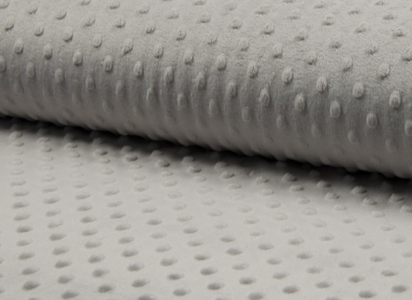 Tissu coton minky gris 062
