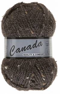 Laine Canada tweed marron foncé 430