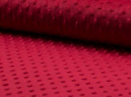 tissu coton minky rouge 015 