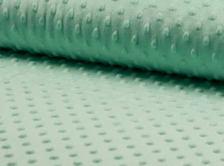 tissu coton minky vert d'eau 022