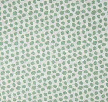 tissu coton poplin leaves & dots white k29045-050