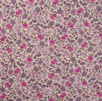 tissu coton digital Flowers Fuchsia k61004-017
