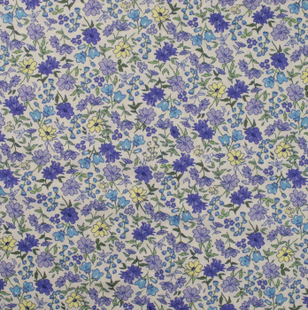 tissu coton digital flowers lilac k61004-043