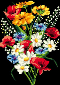 canevas 32x50 bouquet printanier