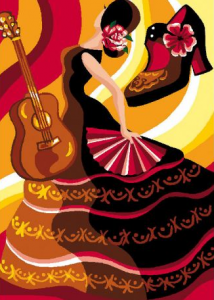 canevas 32x50 flamenco