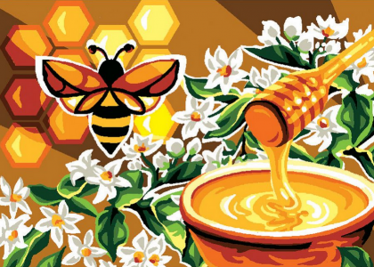 canevas 32x50 le miel