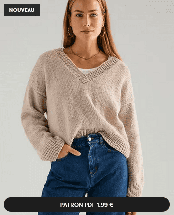 Pull oversize maille femme LANNA - Ocean | La Fiancée
