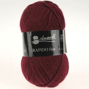 Fil à Tricoter Annell Rapido Fine 100% Acrylique 50g 215m - 8210 bordeaux