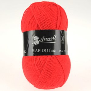 Fil à Tricoter Annell Rapido Fine 100% Acrylique 50g 215m - 8212 rouge vif