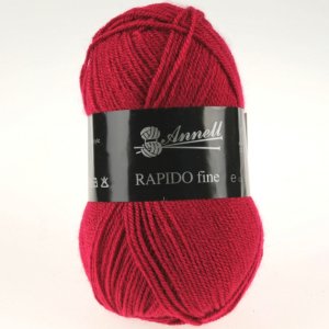 Fil à Tricoter Annell Rapido Fine 100% Acrylique 50g 215m - 8213 cerise