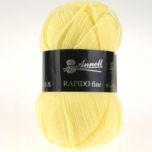 Fil à Tricoter Annell Rapido Fine 100% Acrylique 50g 215m - 8214 jaune