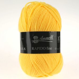 Fil à Tricoter Annell Rapido Fine 100% Acrylique 50g 215m - 8215 jaune soleil