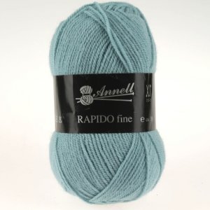 Fil à Tricoter Annell Rapido Fine 100% Acrylique 50g 215m - 8225 bleu vert