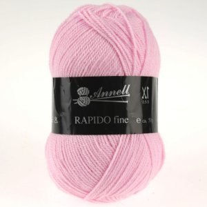 Fil à Tricoter Annell Rapido Fine 100% Acrylique 50g 215m - 8233 rose bonbon