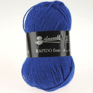 Fil à Tricoter Annell Rapido Fine 100% Acrylique 50g 215m - 8238 bleu électrique