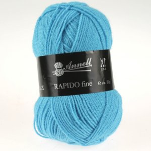 Fil à Tricoter Annell Rapido Fine 100% Acrylique 50g 215m - 8241 turquoise
