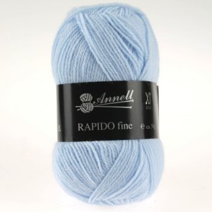 Fil à Tricoter Annell Rapido Fine 100% Acrylique 50g 215m - 8242 bleu ciel