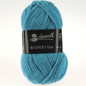 Fil à Tricoter Annell Rapido Fine 100% Acrylique 50g 215m - 8262 turqoise foncé