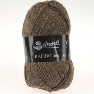 Fil à Tricoter Annell Rapido Fine 100% Acrylique 50g 215m - 8301 marron chiné