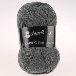 Fil à Tricoter Annell Rapido Fine 100% Acrylique 50g 215m - 8357 gris moyen