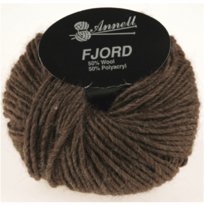 Fil Annell Fiord 50% Laine 50% Acrylique 50g 67m Aiguille 5-6 - 8601 marron