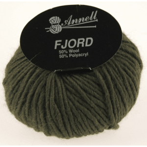 Fil Annell Fiord 50% Laine 50% Acrylique 50g 67m Aiguille 5-6 - 8649 kaki