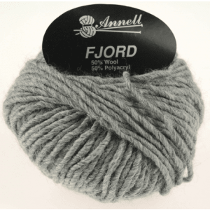 Fil Annell Fiord 50% Laine 50% Acrylique 50g 67m Aiguille 5-6 - 8657 gris