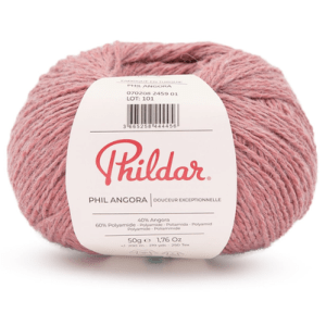 phil angora  60% polyamide - 40% angora  50 g 200m - angora bois de rose
