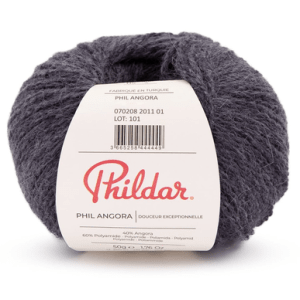 phil angora  60% polyamide - 40% angora  50 g 200m - angora carbone