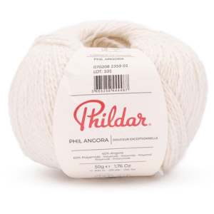 phil angora  60% polyamide - 40% angora  50 g 200m - angora ecru