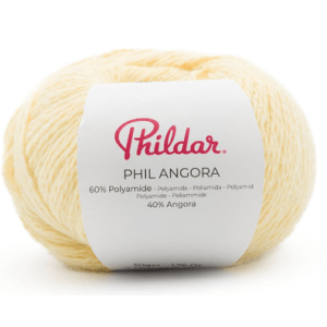 phil angora  60% polyamide - 40% angora  50 g 200m - angora jaune beurre