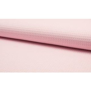 Tissu Coton Nid d'Abeille Creanous 145 cm 250 g/m² Vendu par 50 cm -  Tissu coton nid d'abeille 011 ROSE  