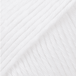 Fil à Tricoter Drops Design Paris 100% Coton 50g 75m Aiguille 5 - blanc 16