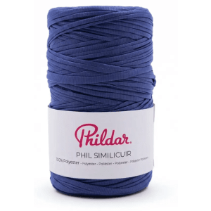 Phil Phildar Similicuir 100g 100% Polyester Aiguilles 5 13 Mailles x 12 Rangs - bleu klein