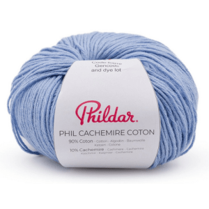 phil cachemire coton - bleuet