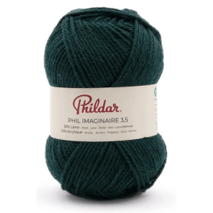 Pelote Phildar Phil Imaginaire 3.5 - 50g, 125m, 50% Laine, Aiguille 3.5 - cedre