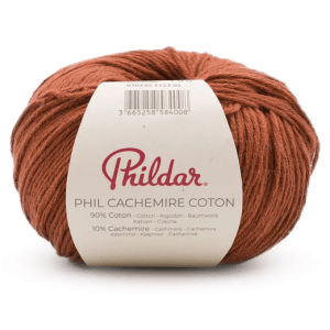 Fil Phildar Cachemire Coton 50g 90% Coton 10% Cachemire 155m - chataigne