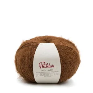 Fil à tricoter Phildar Phil Hairy 100 g, 190 m - chocolat