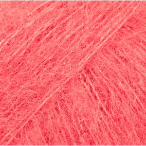 Fil à tricoter Drops Design Brushed Alpaca Silk 77% alpaga, 23% soie - corail 06