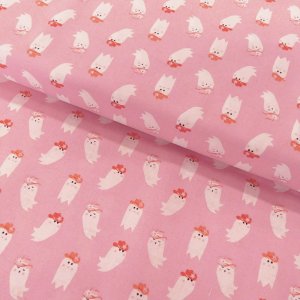 Tissu Coton Imprimé Creanous 108 cm de Largeur 100% Coton vendu par 50 cm - cowboy ghosts