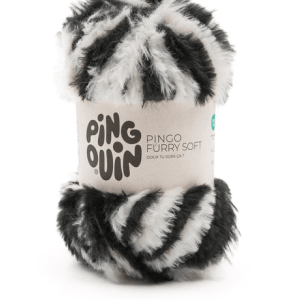 Fil Pingouin Pingo Furry Soft 100g 100% Polyester Aiguille 8 - dalmatien