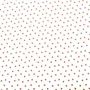 Tissu Coton Coeur  Creanous 100% coton largeur 140 cm 110 g/m² vendu par 50 cm - coeur marron