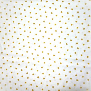 Tissu Coton Coeur  Creanous 100% coton largeur 140 cm 110 g/m² vendu par 50 cm - coeur ocre