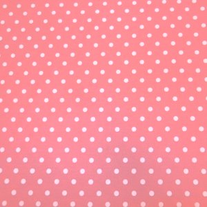 Tissu Coton pois Creanous 100% coton largeur 140 cm 110 g/m² vendu par 50 cm - tissu pois rose
