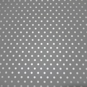Tissu Coton pois Creanous 100% coton largeur 140 cm 110 g/m² vendu par 50 cm - tissu pois gris