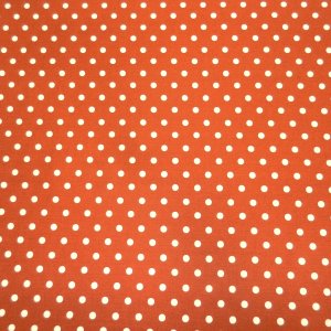 Tissu Coton pois Creanous 100% coton largeur 140 cm 110 g/m² vendu par 50 cm - tissu pois orange