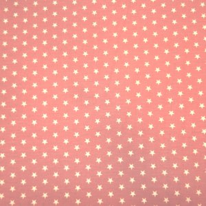 Tissu Coton Étoile Creanous 100% Coton 140 cm 110 g/m² Par 50 cm - tissu étoile rose