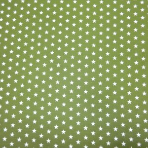 Tissu Coton Étoile Creanous 100% Coton 140 cm 110 g/m² Par 50 cm - tissu étoile vert