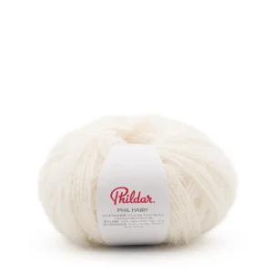 Fil à tricoter Phildar Phil Hairy 100 g, 190 m - ecru